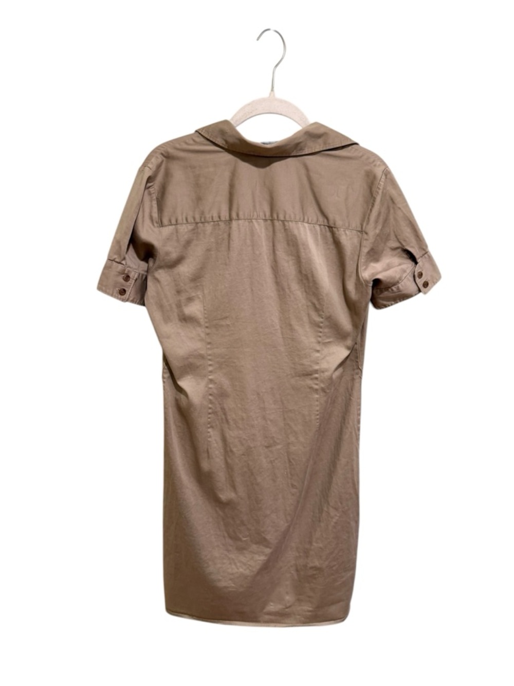 Geoffrey Beene Sport Stretch Button-Front Shirt in Khaki - Size 10 - Picture 3 of 3
